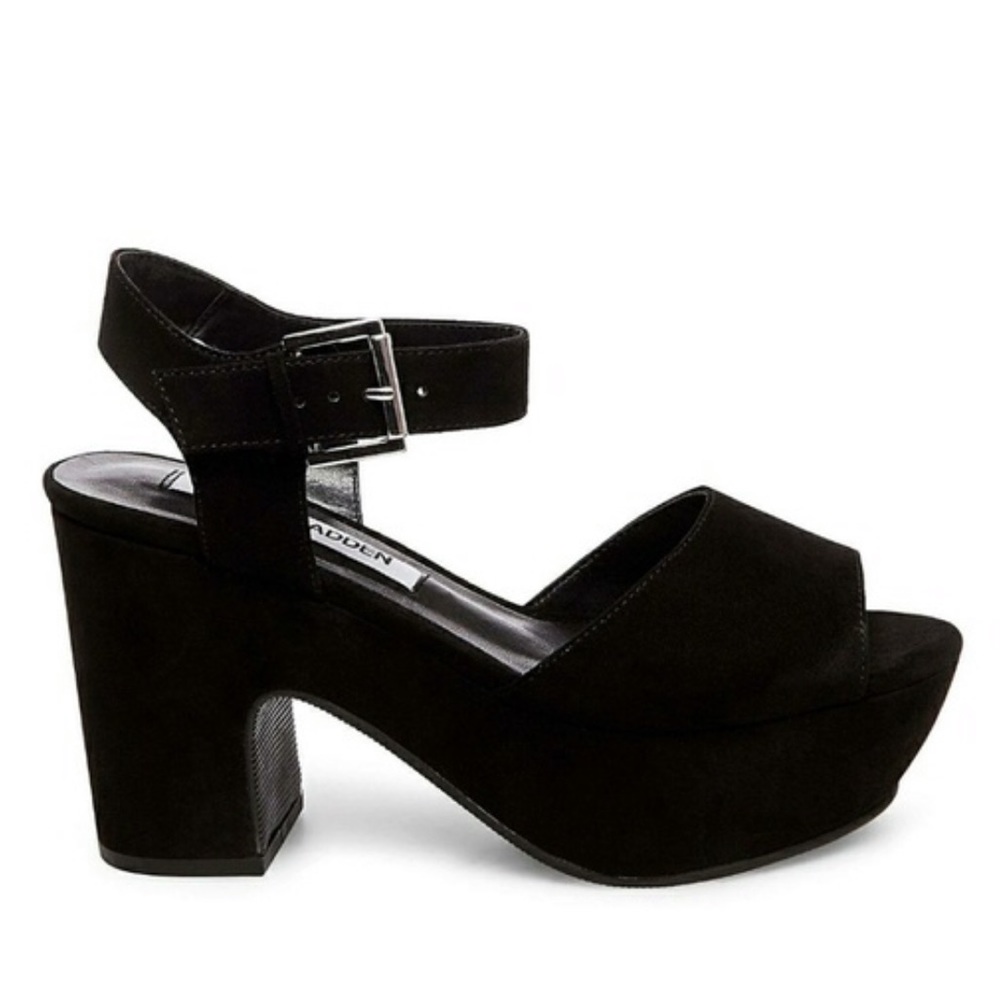 ❌SOLD❌Steve Madden Leno Black Suede - Picture 1 of 6